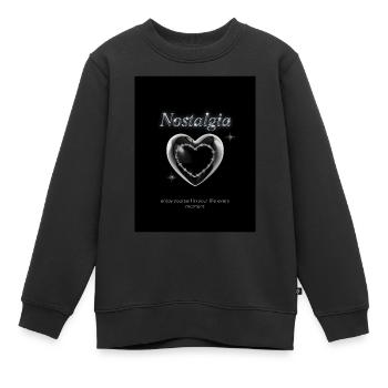 Black Modern Chrome Streetwear T Shirt - Sweat Premium enfant bio - noir - Devant - AI Model Kid Female (0cm)
