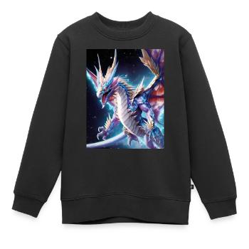 Fulgur le Dragon Céleste de l'Éclair - Sweat Premium enfant bio - noir - Devant - AI Model Kid Female (0cm)
