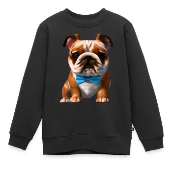 Propriétaires de chiens Bulldog Chiens Propriétaires de chiens - Sweat Premium enfant bio - noir - Devant - AI Model Kid Female (0cm)
