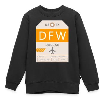 Flughafen Dallas 1950 - Kinder Premium Organic Sweatshirt - Schwarz - Vorne - AI Model Kid Female (0cm)