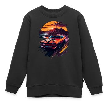 Klassischer Sportwagen - Kinder Premium Organic Sweatshirt - Schwarz - Vorne - AI Model Kid Female (0cm)