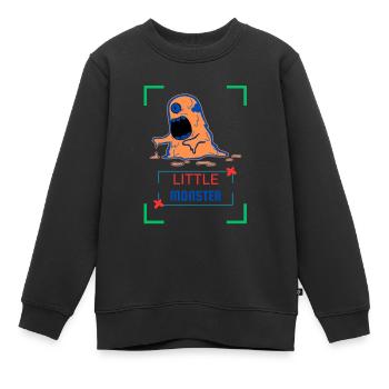 Little Monster - Kinder Premium Organic Sweatshirt - Schwarz - Vorne - AI Model Kid Female (0cm)