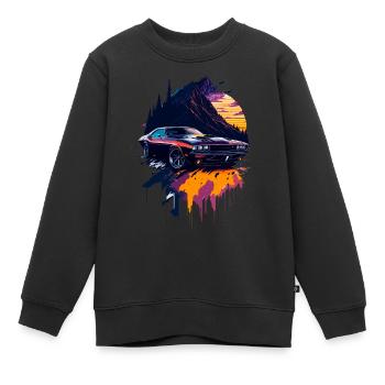 Klassischer Sportwagen - Kinder Premium Organic Sweatshirt - Schwarz - Vorne - AI Model Kid Female (0cm)