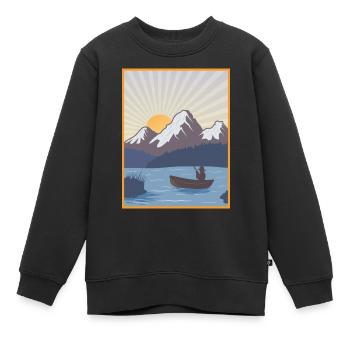 Wassersport - Kinder Premium Organic Sweatshirt - Schwarz - Vorne - AI Model Kid Female (0cm)