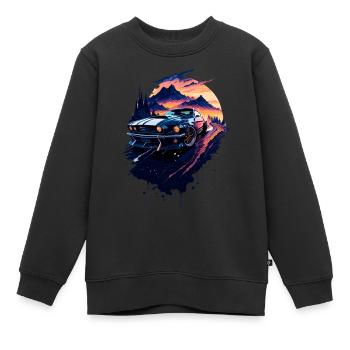 Klassischer Sportwagen - Kinder Premium Organic Sweatshirt - Schwarz - Vorne - AI Model Kid Female (0cm)