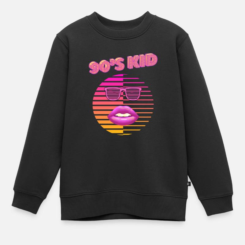 90´s KID - Kinder Premium Organic Sweatshirt - Schwarz