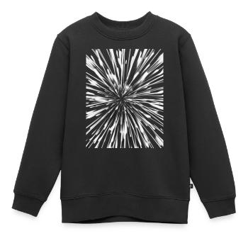 Explosion - Sweat Premium enfant bio - noir - Devant - AI Model Kid Female (0cm)