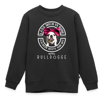 Bulldogge Bulldog Bulldoggen - Kinder Premium Organic Sweatshirt - Schwarz - Vorne - AI Model Kid Female (0cm)