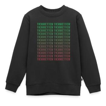 geburtstag veganer lieben gemüse dog tiere - Kinder Premium Organic Sweatshirt - Schwarz - Vorne - AI Model Kid Female (0cm)