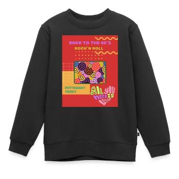Retour aux années 60 - Sweat Premium enfant bio - noir - Devant - AI Model Kid Female (0cm)