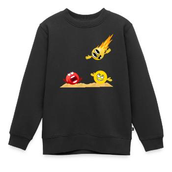 Bodja - Kids Premium Organic Sweatshirt - black - Front - AI Model Kid Female (0cm)