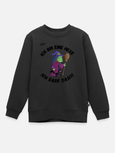 Ich bin eine Hexe ich darf das! - Kinder Premium Organic Sweatshirt - Schwarz