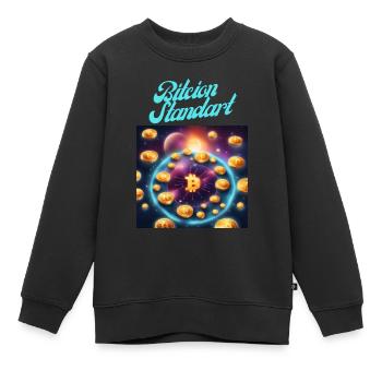Bitcoin Standard - Kinder Premium Organic Sweatshirt - Schwarz - Vorne - AI Model Kid Female (0cm)