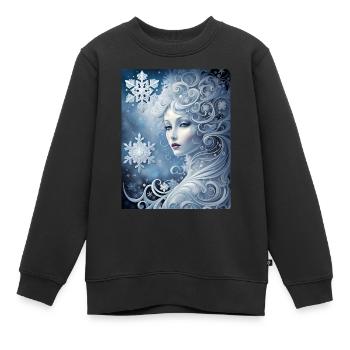 Beauté froide - Sweat Premium enfant bio - noir - Devant - AI Model Kid Female (0cm)