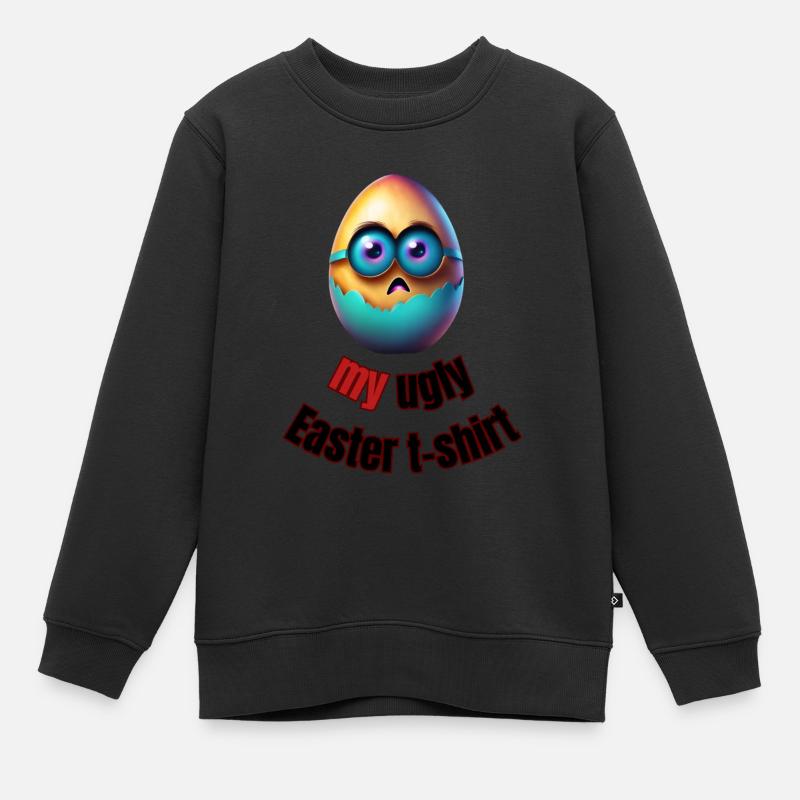 Mon oeuf de Pâques moche - Sweat Premium enfant bio - noir