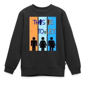 C’est TOiLET - Sweat Premium enfant bio - noir - Devant - AI Model Kid Female (0cm)
