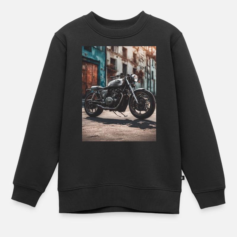 Motocyclette - Sweat Premium enfant bio - noir