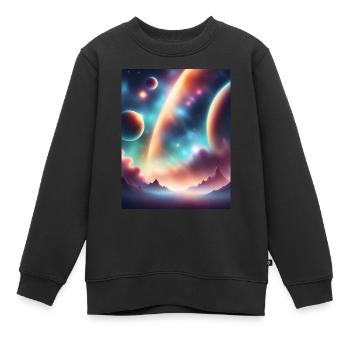 Weltraum - Kinder Premium Organic Sweatshirt - Schwarz - Vorne - AI Model Kid Female (0cm)