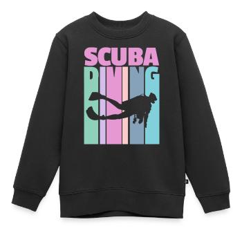 Scuba Diving - Diving Expert Ocean Depth Scuba - Sweat Premium enfant bio - noir - Devant - AI Model Kid Female (0cm)