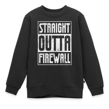 Straight outta firewall Network administrator - Kinder Premium Organic Sweatshirt - Schwarz - Vorne - AI Model Kid Female (0cm)