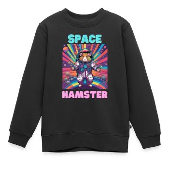 Space Hamster - Kinder Premium Organic Sweatshirt - Schwarz - Vorne - AI Model Kid Female (0cm)