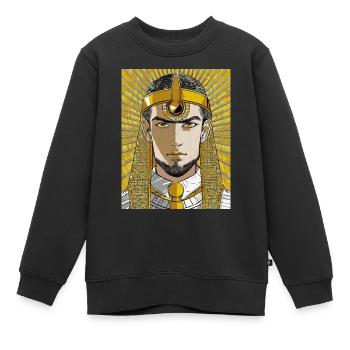 Ägyptischer Pharao - Kinder Premium Organic Sweatshirt - Schwarz - Vorne - AI Model Kid Female (0cm)
