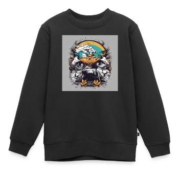 Punk - Sweat Premium enfant bio - noir - Devant - AI Model Kid Female (0cm)