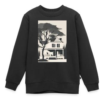 Haus - Kinder Premium Organic Sweatshirt - Schwarz - Vorne - AI Model Kid Female (0cm)