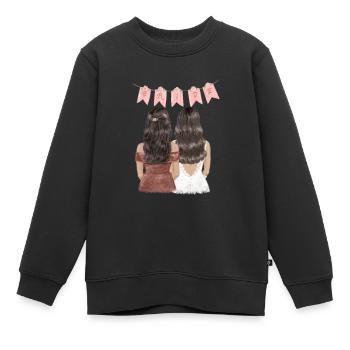 Braut - Kinder Premium Organic Sweatshirt - Schwarz - Vorne - AI Model Kid Female (0cm)