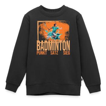 Punkt - Satz - Sieg - Kinder Premium Organic Sweatshirt - Schwarz - Vorne - AI Model Kid Female (0cm)