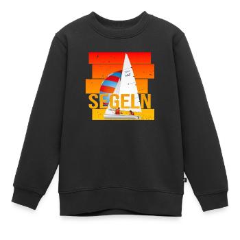 Segeln - Segelsport - Kinder Premium Organic Sweatshirt - Schwarz - Vorne - AI Model Kid Female (0cm)
