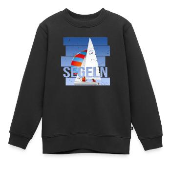 Segeln- Segelsport - Kinder Premium Organic Sweatshirt - Schwarz - Vorne - AI Model Kid Female (0cm)