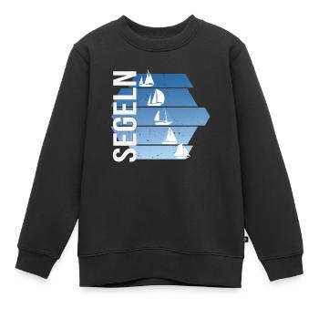 Segeln - Segelsport - Kinder Premium Organic Sweatshirt - Schwarz - Vorne - AI Model Kid Female (0cm)