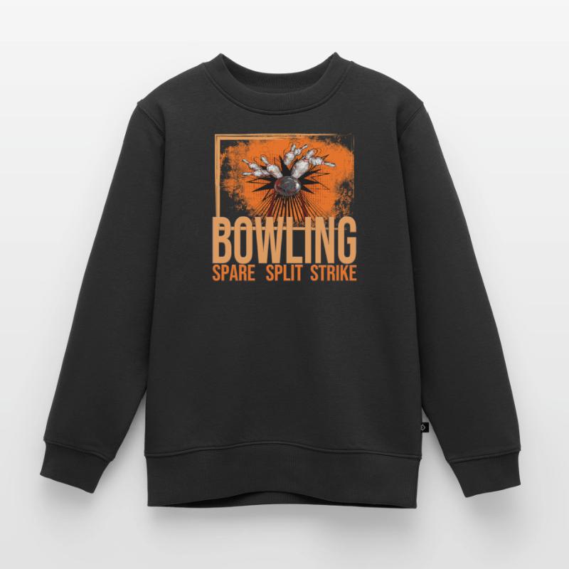 Bowling - Spare - Split - Strike Kinder Premium Organic Sweatshirt