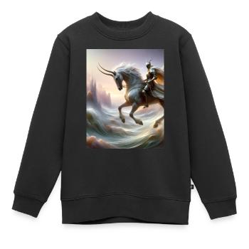 SkyQuest (en anglais seulement) - Sweat Premium enfant bio - noir - Devant - AI Model Kid Female (0cm)