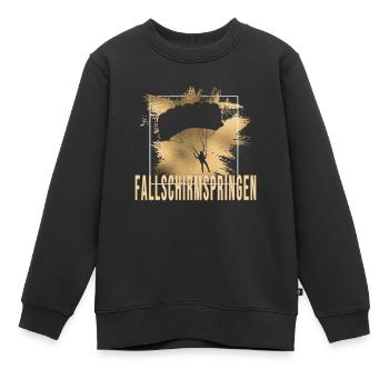 Fallschirmspringen - Kinder Premium Organic Sweatshirt - Schwarz - Vorne - AI Model Kid Female (0cm)