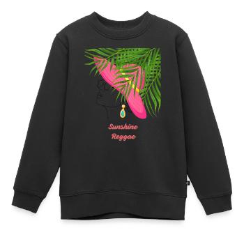 Sunshine Reggae - Kids Premium Organic Sweatshirt - black - Front - AI Model Kid Female (0cm)