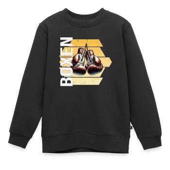 Boxen - Kinder Premium Organic Sweatshirt - Schwarz - Vorne - AI Model Kid Female (0cm)