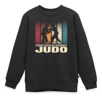 Stärke durch Gelassenheit - Judo - Kinder Premium Organic Sweatshirt - Schwarz - Vorne - AI Model Kid Female (0cm)