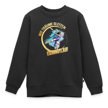 Wo träume gleiten - Eiskunstlauf - Kinder Premium Organic Sweatshirt - Schwarz - Vorne - AI Model Kid Female (0cm)