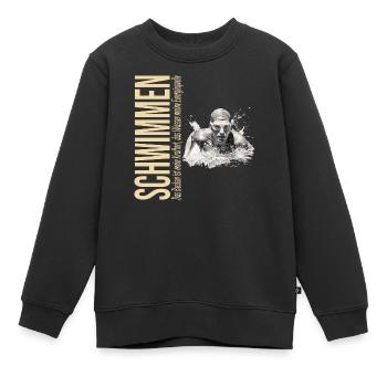 Das Becken ist mein Kraftort - Schwimmen - Kinder Premium Organic Sweatshirt - Schwarz - Vorne - AI Model Kid Female (0cm)