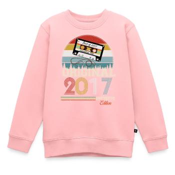 Stylish Retro Gift: 2017 Vintage - Kids Premium Organic Sweatshirt - rose - Front - AI Model Kid Female (0cm)