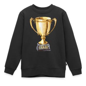 Cup for Champs and Winners - Kids Premium Organic Sweatshirt - black - Front - AI Model Kid Female (0cm)