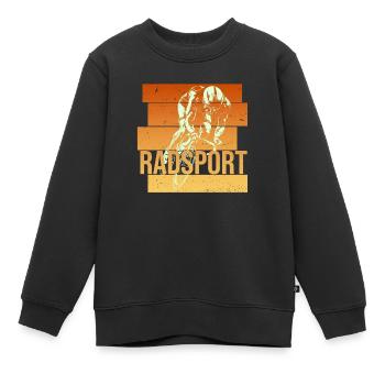 Radsport - Kinder Premium Organic Sweatshirt - Schwarz - Vorne - AI Model Kid Female (0cm)