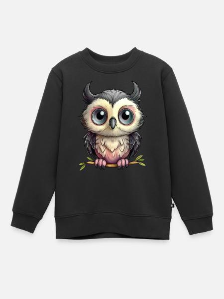 Petite Chouette - Sweat Premium enfant bio - noir