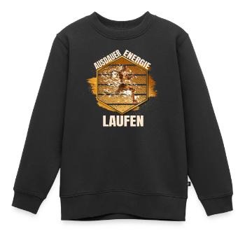Ausdauer - Energie - Kinder Premium Organic Sweatshirt - Schwarz - Vorne - AI Model Kid Female (0cm)