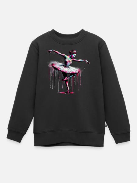 Danseuse de ballet avec tutu - Sweat Premium enfant bio - noir