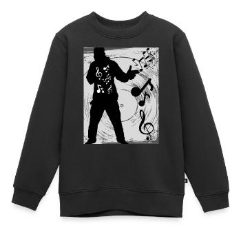 Liebe Zur Musik Noten - Kinder Premium Organic Sweatshirt - Schwarz - Vorne - AI Model Kid Female (0cm)