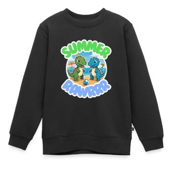 ÉTÉ RAWRRR - Sweat Premium enfant bio - noir - Devant - AI Model Kid Female (0cm)