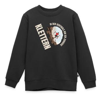 In der Vertikale bin ich Zuhause - Kinder Premium Organic Sweatshirt - Schwarz - Vorne - AI Model Kid Female (0cm)